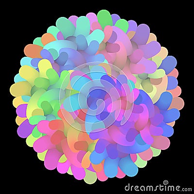 Vector Versicolor Messy Clew Background Abstract Fluffy Rainbow Design Vector Illustration