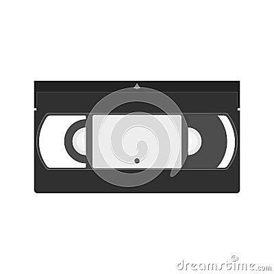Vector VHS cassette icon. Videotape flat icon. Vector Illustration