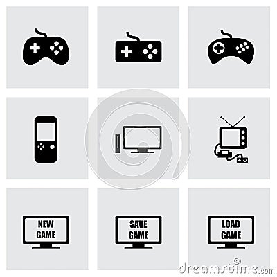 Vector video game icon set Vector Illustration