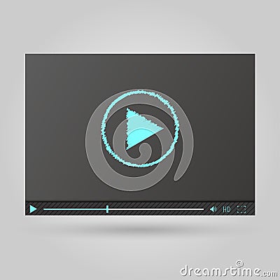 Vector video player Vector Illustration