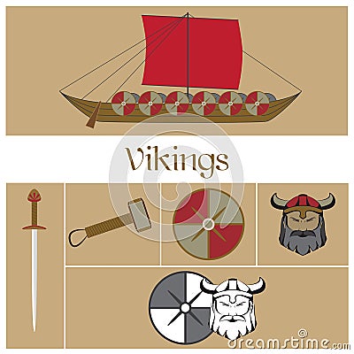 Vector viking warrior Vector Illustration