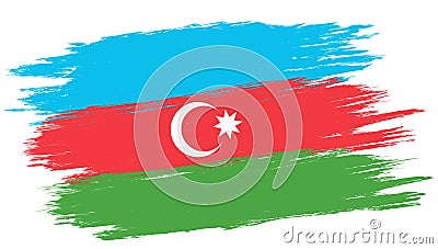 Vector vintage Azerbaijan flag Vector Illustration