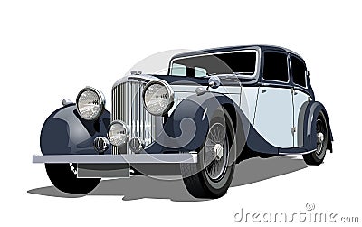 Vector vintage car Vector Illustration