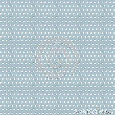 Vector Vintage Dots on pastel blue seamless pattern background Vector Illustration