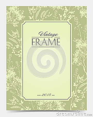 Vector vintage frame retro decor ornament old Vector Illustration