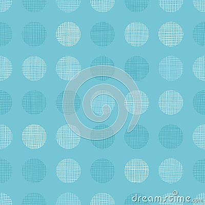 Vector Vintage Pastel Blue bay Boy Dots Circles Seamless Pattern Background With Fabric Texture. Perfect for nursery Vector Illustration