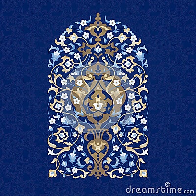 Vector vintage pattern in Eastern style. Vector Illustration