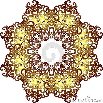 Vector vintage pattern shape of a circle. Ornate element for des Vector Illustration