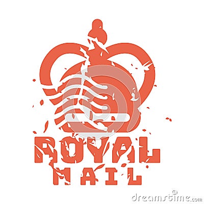 Vector vintage postage royal mail stamp. Vector Illustration