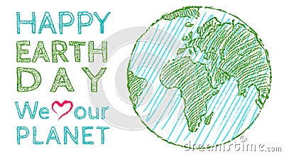 Earth day 22 april Vector Illustration