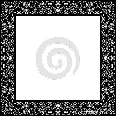 Vector vintage royal retro frame ornament black Vector Illustration