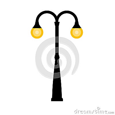 Vector vintage streetlight Vector Illustration