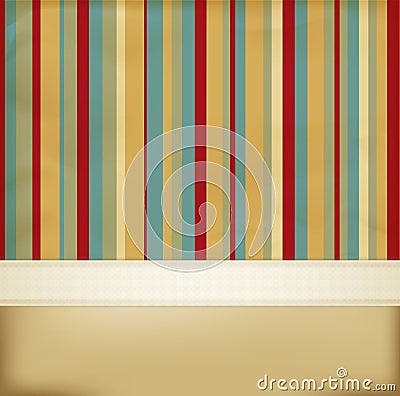 Vector vintage striped abstract background Vector Illustration