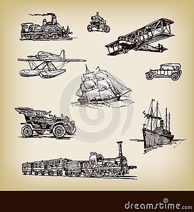 Vector vintage transport Vector Illustration