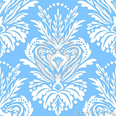 Vector vintage victorian pattern with damask motif Vector Illustration