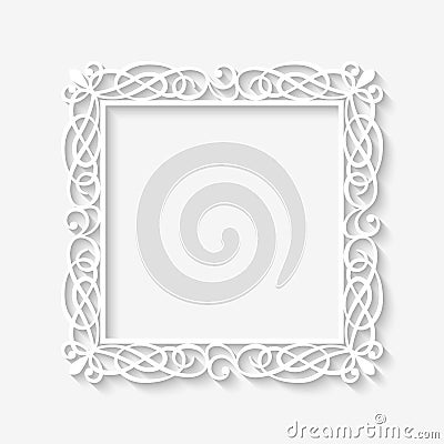 Vector vintage white frame background Vector Illustration