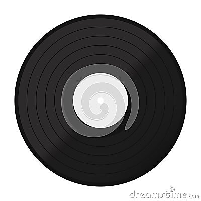 Vector vinyl disk icon. Vinyl record flat icon. Vector Illustration