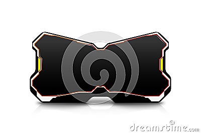 Vector virtual reality glasses, stereoscopic Vector Illustration