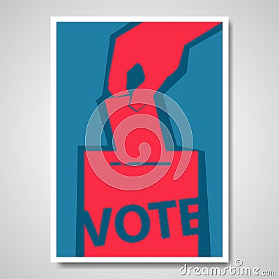 Vector vote election cover design Vector Illustration