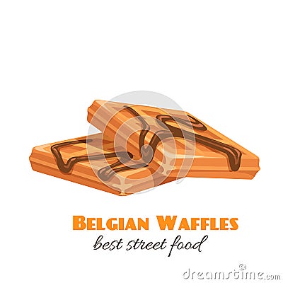 Vector waffles icon Vector Illustration