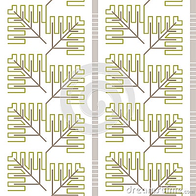 Vector wallpaper with tree branches Vector Illustration