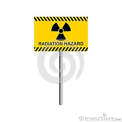 vector warning radiation hazard sign 4 Stock Photo