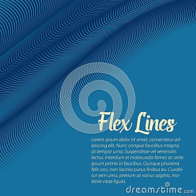 Vector warped lines background. Flexible stripes twisted as silk forming volumetric folds. Colorful stripes Vector Illustration