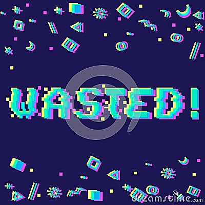 Vector wasted pixel glitch Stock Photo