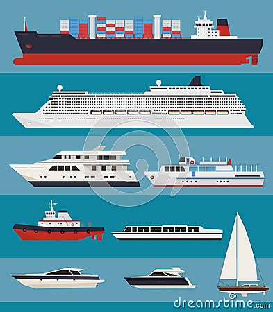 Vector water transport infographics Vector Illustration