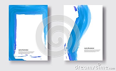 Vector watercolor brush stroke banner. Varnish splash line trace Vector Illustration