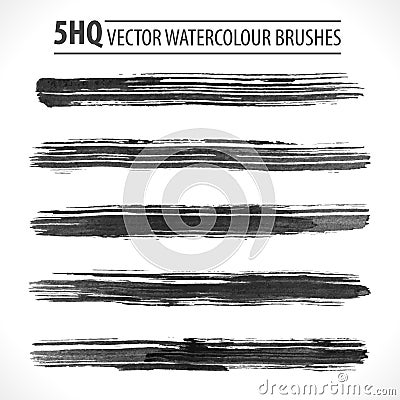 Vector Watercolor Brushes Vector Illustration