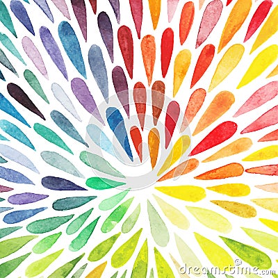 Vector watercolor colorful abstract background. Collection of pa Vector Illustration