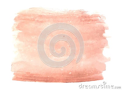Vector watercolor cream color smear isolated on a white background, stock illustration for design and decoration, banner, card, Vector Illustration