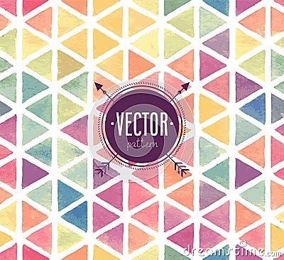 Vector Watercolor seamless pattern. Vector Illustration