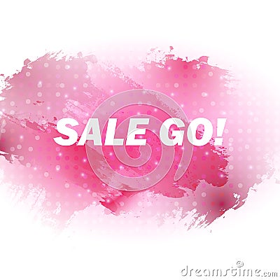 Sale-go-pink Vector Illustration