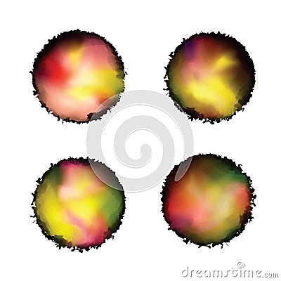 Vector watercolor stains Vector Illustration