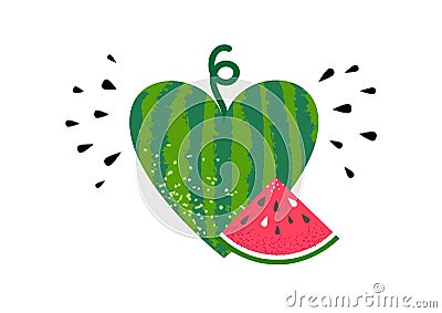 Watermelon summer fruit Vector Illustration