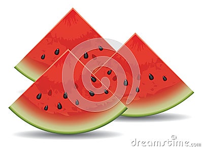 vector watermelon slices Vector Illustration