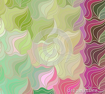 Vector wave background of doodle hand drawn lines Vector Illustration