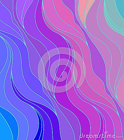 Vector wave background of doodle hand drawn lines Vector Illustration