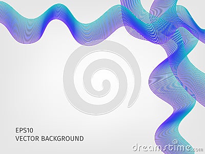 Vector waved line background Stock Photo