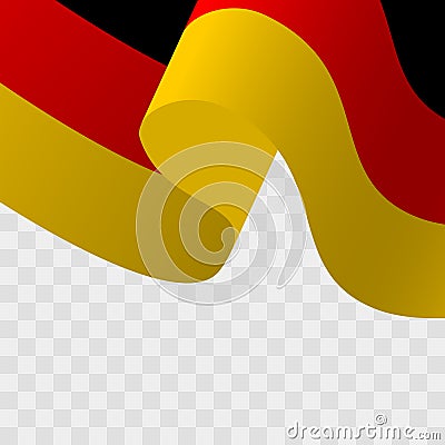 Vector of a waving German flag. Vector Illustration