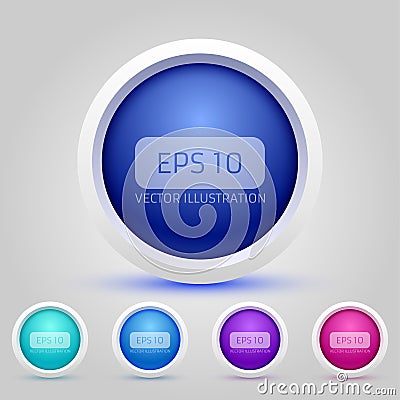 Vector Web Buttons Pack Vector Illustration