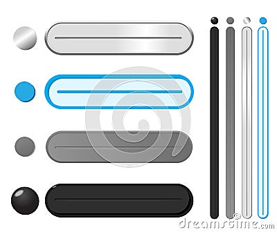 Vector Web Sliders Stock Photo