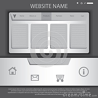 Vector website design template Vector Illustration