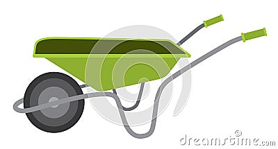 Vector Wheelbarrow isolated on white background. Vector Illustration
