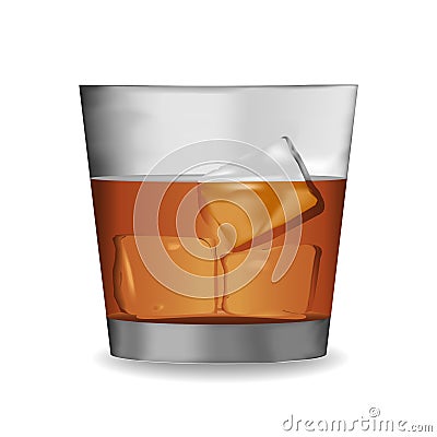 Vector of Whisky glass Stock Photo