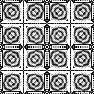 Vector White Background Geometrical Stripe Lines Square Circle Small Flowers Repeated Design Vector Illustrations. Vector Illustration