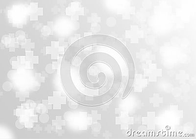 White blur circle and save plus soft abstract background. Vector Illustration
