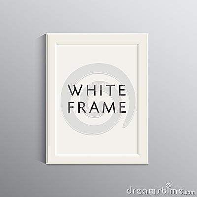 Vector white 3d frame for A4 Vector Illustration